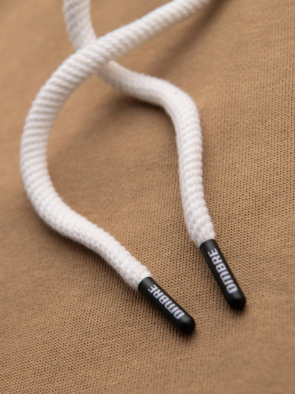 Ombre Clothing Muška mikina BASIC s klokanskom torbom i kapuljačom - smeđa V2 B1674 Ombre Clothing