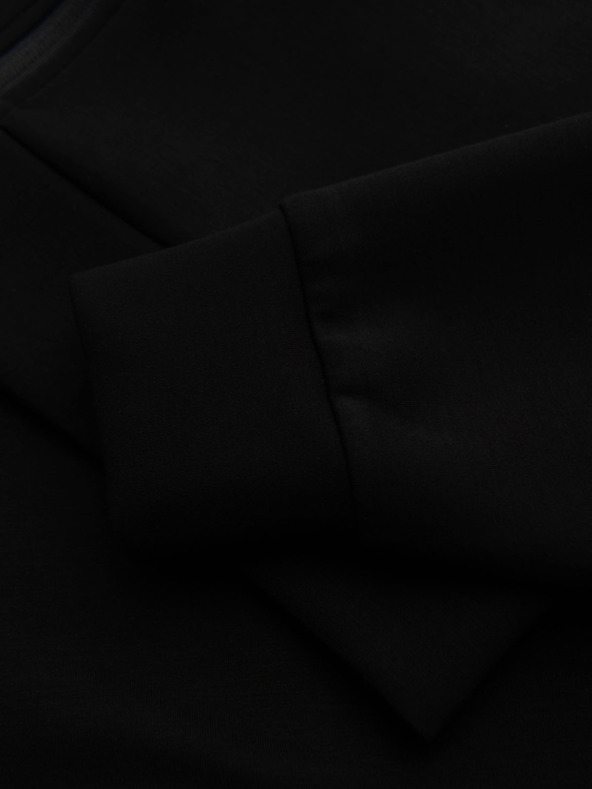 Ombre Clothing Muška mikina s stojećim ovratnikom i kapuljačom - crna V1 OM-SSZP-0216 Ombre Clothing