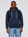 Ombre Clothing Muška dukserica s kontrastnim prošivanjem i kapuljačom - tamno plava V2 OM-SSNZ-0250 Ombre Clothing