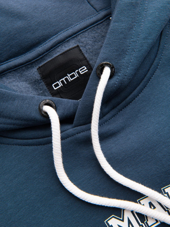 Ombre Clothing Muška sportska dukserica s velikim printom - tamno plava V2 B1714 Ombre Clothing