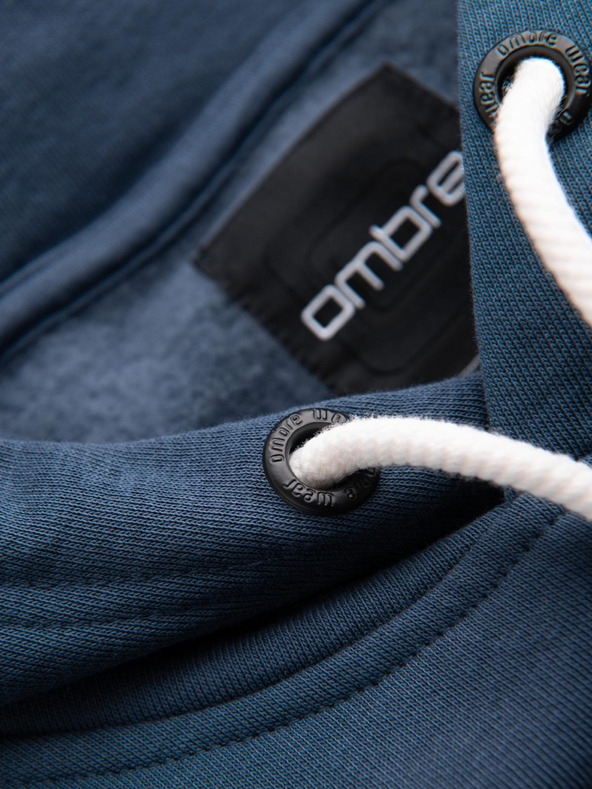 Ombre Clothing Muška sportska dukserica s velikim printom - tamno plava V2 B1714 Ombre Clothing