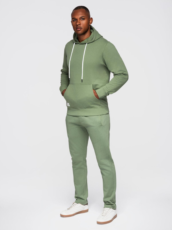 Ombre Clothing Muški trenerka set dukserica + hlače regular fit - svjetlo zelena V3 Z120 Ombre Clothing