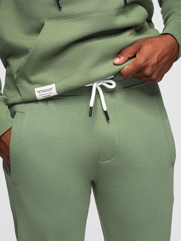 Ombre Clothing Muški trenerka set dukserica + hlače regular fit - svjetlo zelena V3 Z120 Ombre Clothing