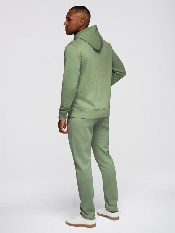 Ombre Clothing Muški trenerka set dukserica + hlače regular fit - svjetlo zelena V3 Z120 Ombre Clothing