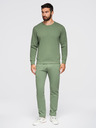 Ombre Clothing Muška trenerka majica sa okruglim izrezom + hlače regular fit - svjetlo zelena V3 Z122 Ombre Clothing