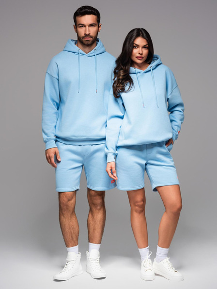 Ombre Clothing UNISEX trenerka majica + sortice - plava V8 Z110 Ombre Clothing