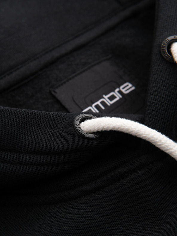 Ombre Clothing Muška majica sa kapuljačom i grafikom - crna V3 B1714 Ombre Clothing