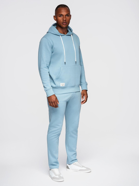 Ombre Clothing Muška trenerka majica + hlače regular fit - svjetlo plava V7 Z120 Ombre Clothing
