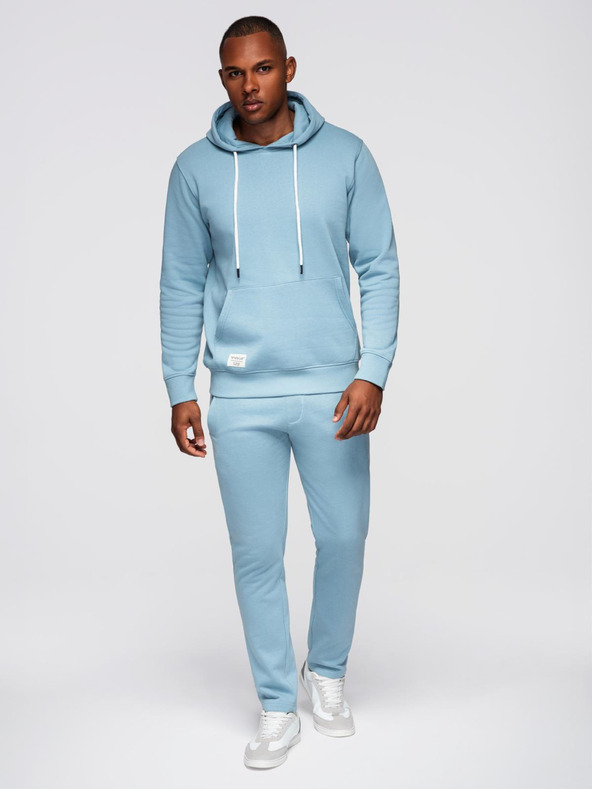 Ombre Clothing Muška trenerka majica + hlače regular fit - svjetlo plava V7 Z120 Ombre Clothing