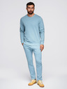 Ombre Clothing Muška trenerka majica sa okruglim izrezom + hlače regular fit - svjetlo plava V7 Z122 Ombre Clothing