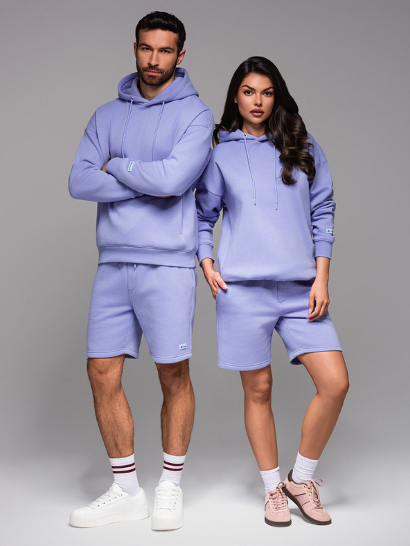 Ombre Clothing UNISEX trenerka majica + sortice - lavanda V9 Z110 Ombre Clothing