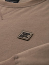 Ombre Clothing Klasicna muska majica sa okruglim izrezom - svjetlo smedja V3 OM-SSNZ-0243 Ombre Clothing