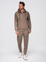 Ombre Clothing Muška trenerka majica sa kapuljačom + hlače jogger - smedja V3 Z115 Ombre Clothing