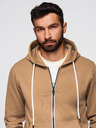 Ombre Clothing Muška trenerka majica sa kapuljačom + hlače jogger - kamela V2 Z119 Ombre Clothing