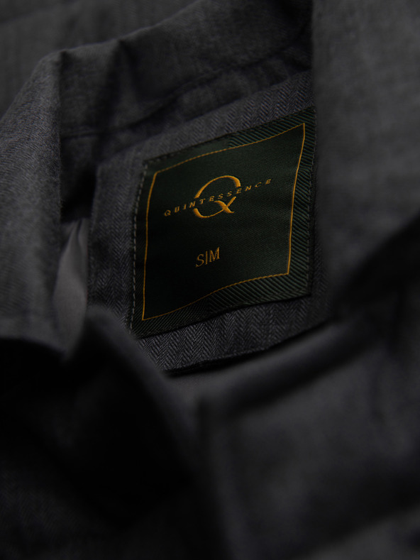 Ombre Clothing Muška prošivana elegantan prsluka - grafitni melir V1 OM-JAVJ-0275 Ombre Clothing