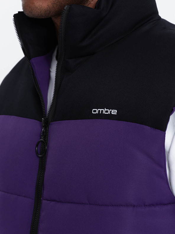 Ombre Clothing MUŠKA PROŠIVANA MAJICA BEZ RUKAVA V63 - LJUBIČASTA Ombre Clothing