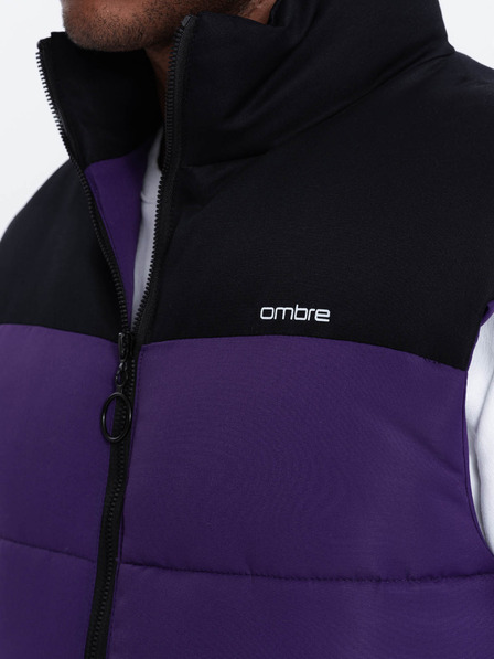 Ombre Clothing MUŠKA PROŠIVANA MAJICA BEZ RUKAVA V63 - LJUBIČASTA Ombre Clothing