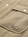 Ombre Clothing Muška casual prsluka bez rukava s okomitim prošivanjem - bež V2 OM-JAVJ-0323 Ombre Clothing
