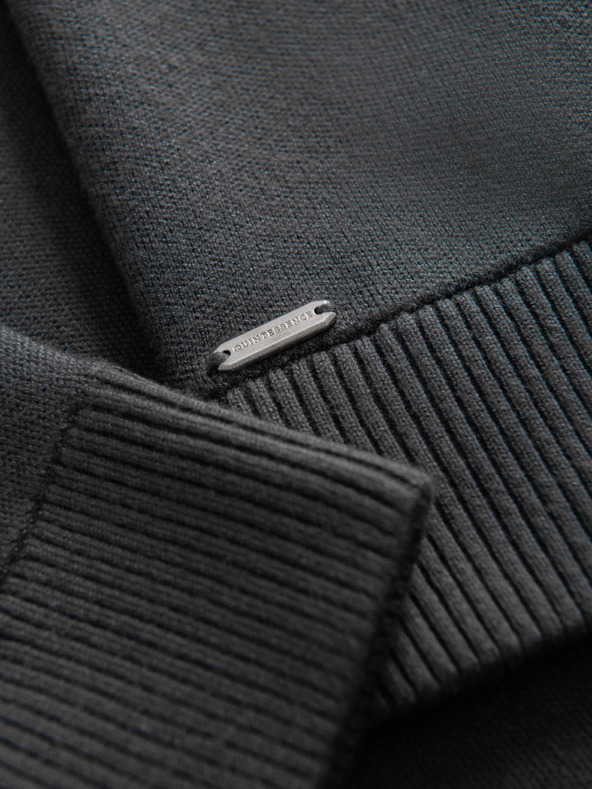 Ombre Clothing Muski pulover sa ziperom - grafit V2 OM-SWZS-0146 Ombre Clothing