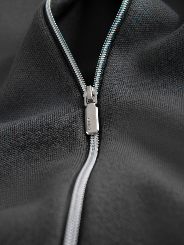 Ombre Clothing Muski pulover sa ziperom - grafit V2 OM-SWZS-0146 Ombre Clothing