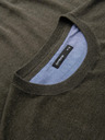 Ombre Clothing Muski viskozni pulover BASIC classic sa okruglim izrezom - maslinski melir V17 OM-SWBS-0106 Ombre Clothing
