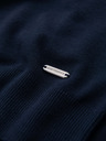 Ombre Clothing Muski pulover sa okruglim izrezom od elasticnog pletiva u klasicnoj vezi - tamno plav V1 OM-SWSW-0183 Ombre Clothing