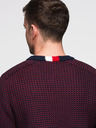 Ombre Clothing Muski pulover sa kontrastnom vezom i okruglim izrezom - bordo V1 OM-SWSW-0122 Ombre Clothing