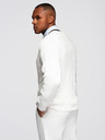 Ombre Clothing Muški karirani pulover s izrezom - bijeli V1 OM-SWSW-0151 Ombre Clothing