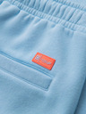 Ombre Clothing Unisex trenirke šortice sa rebrastim pojasom - plave V8 OU-SRBC-0101 Ombre Clothing