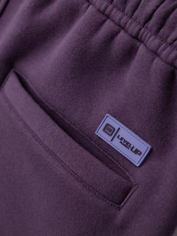 Ombre Clothing Unisex trenirke šortice sa vezicama u pasu - ljubicaste V13 OU-SRBC-0101 Ombre Clothing