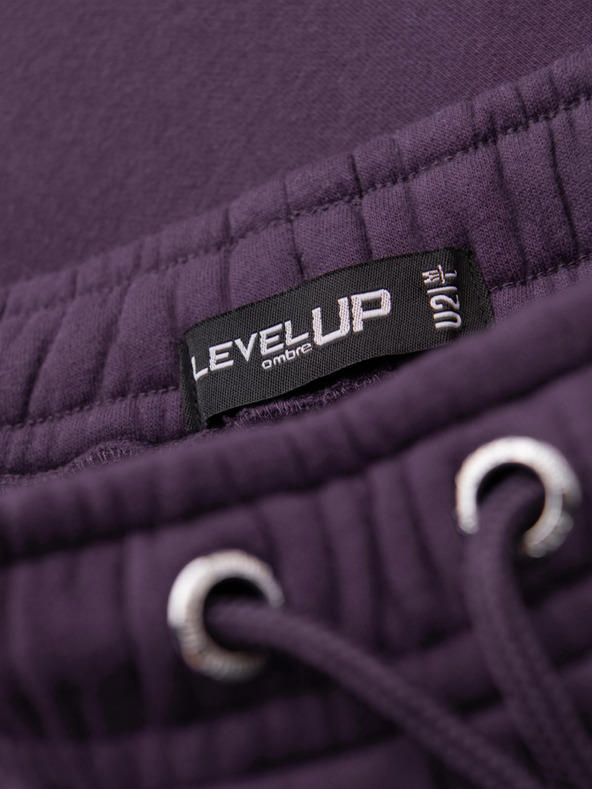 Ombre Clothing Unisex trenirke šortice sa vezicama u pasu - ljubicaste V13 OU-SRBC-0101 Ombre Clothing
