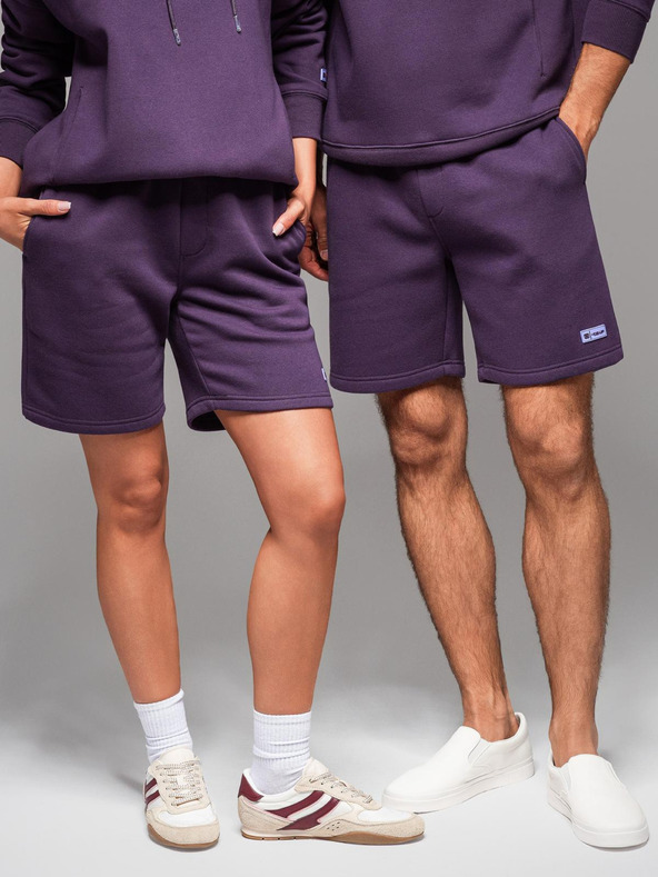 Ombre Clothing Unisex trenirke šortice sa vezicama u pasu - ljubicaste V13 OU-SRBC-0101 Ombre Clothing