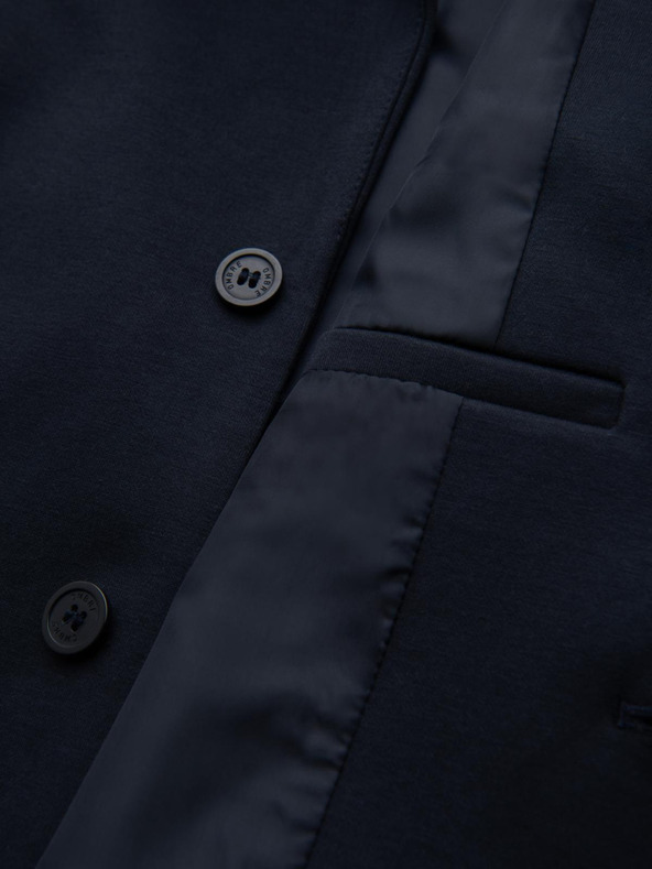 Ombre Clothing Muška pletena jakna u fitted kroju - tamno plava V3 OM-BLZB-0100 Ombre Clothing