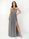 Edoti Ženske maxi haljine na uskim breteljama sa ugrađenim izrezom INGI DLR201 - sive EDOTI