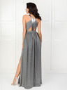 Edoti Ženske maxi haljine na uskim breteljama sa ugrađenim izrezom INGI DLR201 - sive EDOTI