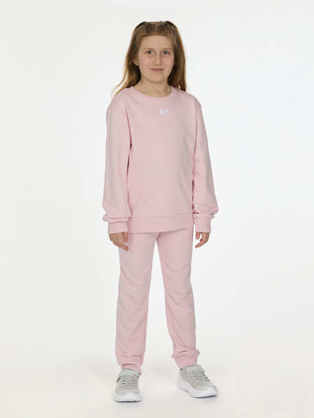 Under Armour Djevojčinski set Under Armour UA RIVAL CREWNECK SET-PNK