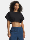 Under Armour Ženski skraćeni t-shirt Under Armour Cropped Script SS Tee-BLK