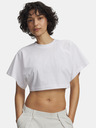 Under Armour Ženski skraćeni t-shirt Under Armour Cropped Script SS Tee-WHT