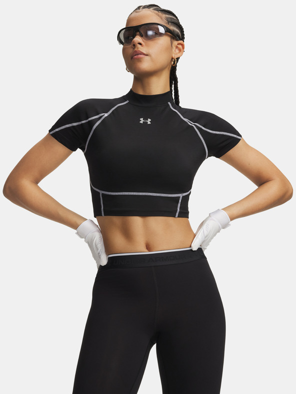 Under Armour Ženski t-shirt Under Armour HeatGear Elite Crop Mck SS-BLK