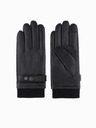 Ombre Clothing Muške kožne rukavice s dodirnom funkcijom - crne V1 OM-ACGL-0128 Ombre Clothing