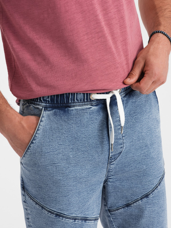 Ombre Clothing Svijetloplave muške traper kratke hlače Ombre odjeća W361