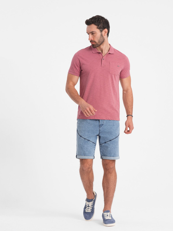 Ombre Clothing Svijetloplave muške traper kratke hlače Ombre odjeća W361