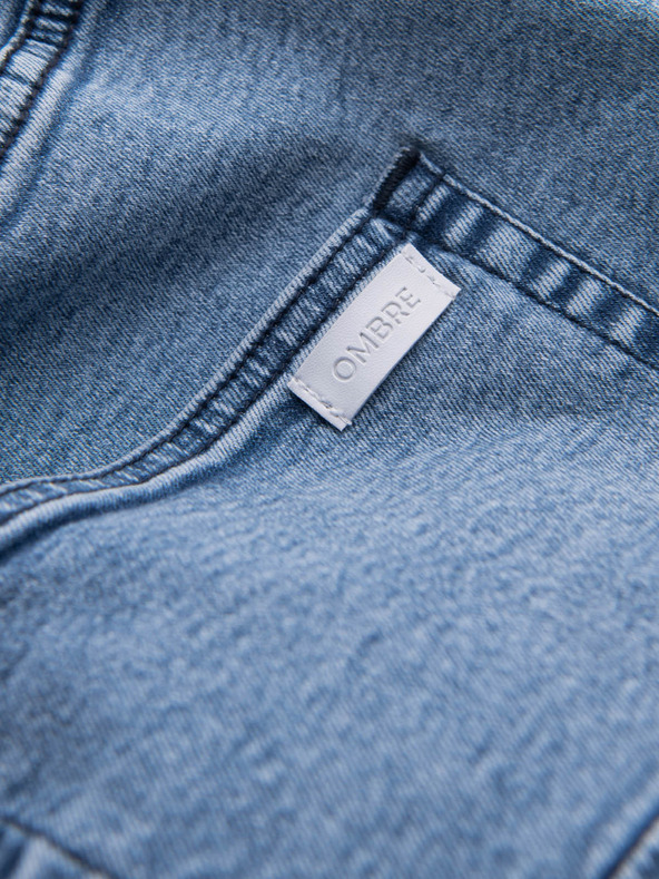 Ombre Clothing Svijetloplave muške traper kratke hlače Ombre odjeća W361