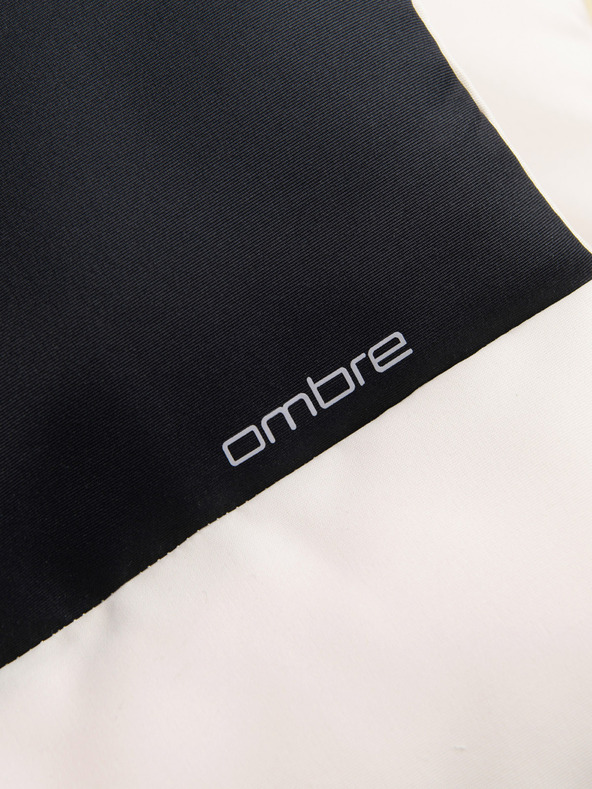 Ombre Clothing Crno-bež muški prošiveni prsluk Ombre Clothing