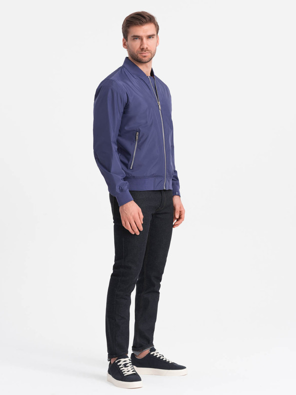Ombre Clothing Muška proljetna bomber jakna C439 - tamnoplava