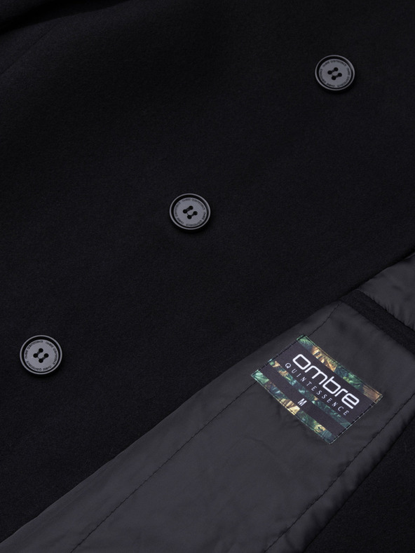 Ombre Clothing Crni muški kaput Ombre odjeća C501