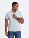 Ombre Clothing Svijetlo siva muška osnovna polo majica Ombre Clothing