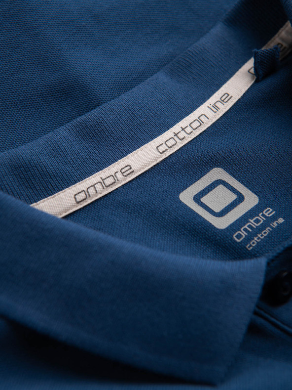 Ombre Clothing Tamnoplava muška basic polo majica Ombre Clothing