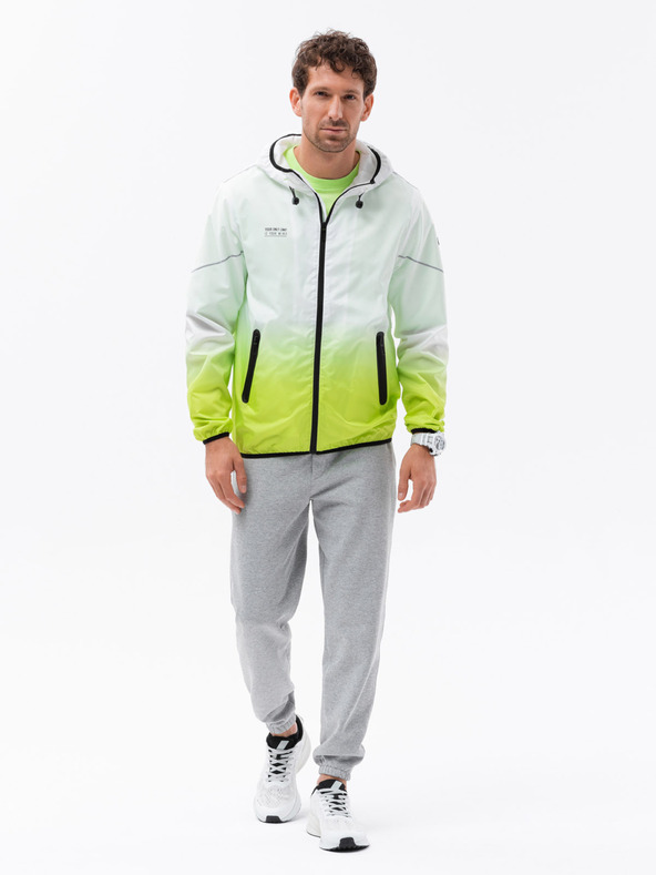 Ombre Clothing Zeleno-bijela muška jakna Ombre Clothing