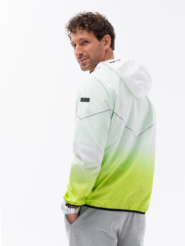 Ombre Clothing Zeleno-bijela muška jakna Ombre Clothing